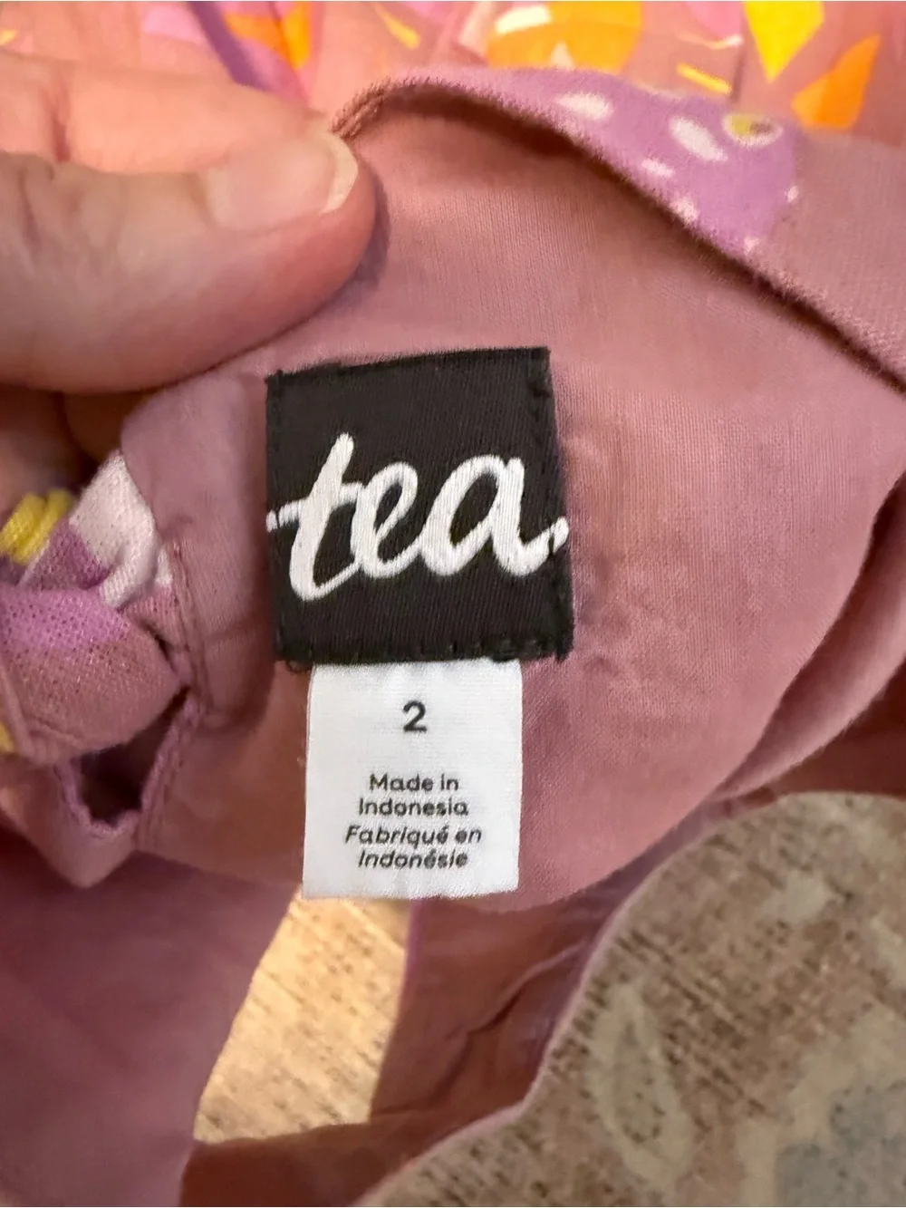 Tea Collection Pink Pattern Woven Tank Dress